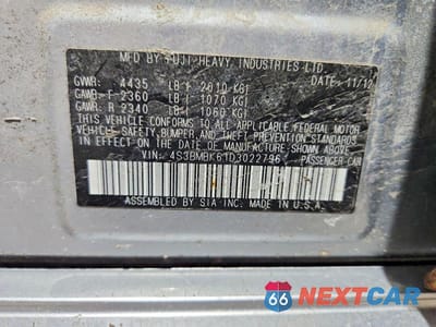 Zdjęcie 12 z 12 samochodu: 2013 SUBARU LEGACY 2.5I LIMITED VIN:4S3BMBK61D3022796 - miniatura