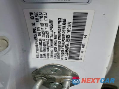 Zdjęcie 12 z 12 samochodu: 2010 HONDA CR-V EXL VIN:5J6RE4H77AL055556 - miniatura