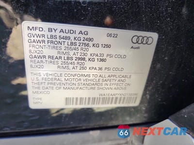 Zdjęcie 13 z 13 samochodu: 2022 AUDI Q5 PREMIUM PLUS 45 VIN:WA1EAAFYXN2133392 - miniatura