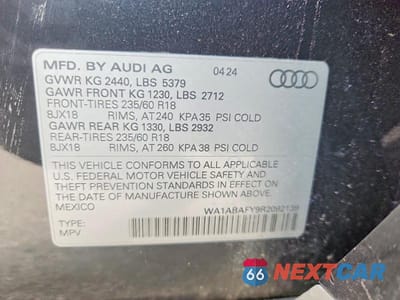 Zdjęcie 13 z 13 samochodu: 2024 AUDI Q5 PREMIUM 40 VIN:WA1ABAFY9R2092139 - miniatura