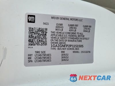 Zdjęcie 14 z 14 samochodu: 2023 CHEVROLET EXPRESS G3500 LS VIN:1GAZGNFP2P1151505 - miniatura