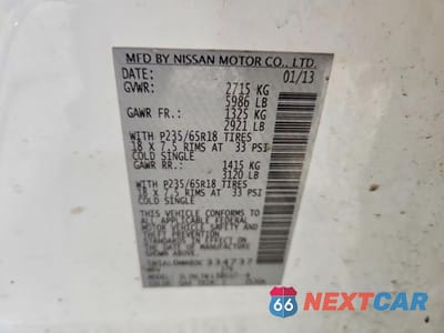 Zdjęcie 13 z 13 samochodu: 2013 INFINITI JX35 BASE VIN:5N1AL0MM8DC334737 - miniatura
