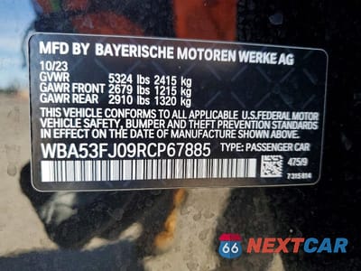 Zdjęcie 13 z 13 samochodu: 2024 BMW 530 XI VIN:WBA53FJ09RCP67885 - miniatura