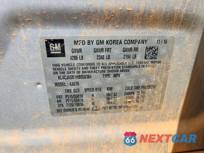 Zdjęcie 14 z 14 samochodu: 2017 BUICK ENCORE PREFERRED VIN:KL4CJASB1HB058384 - miniatura