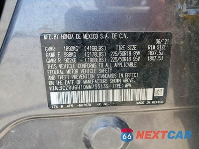Zdjęcie 13 z 13 samochodu: 2021 HONDA HR-V SPORT VIN:3CZRU6H10MM755139 - miniatura
