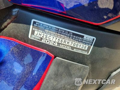Zdjęcie 9 z 9 samochodu: 2024 HONDA CBR1000 RA VIN:JH2SC7756RK700138 - miniatura