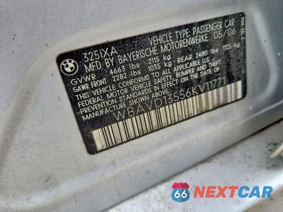 Zdjęcie 12 z 12 samochodu: 2006 BMW 325 XI VIN:WBAVD13556KV11771 - miniatura