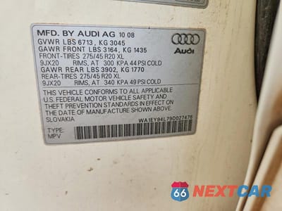 Zdjęcie 12 z 12 samochodu: 2009 AUDI Q7 3.6 QUATTRO PREMIUM S-LINE VIN:WA1EY94L79D027476 - miniatura
