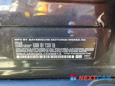 Zdjęcie 12 z 12 samochodu: 2020 BMW 530E VIN:WBAJA9C00LCD06815 - miniatura