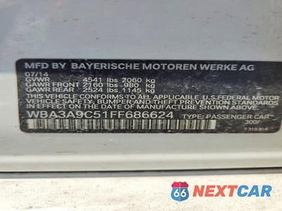 Zdjęcie 12 z 12 samochodu: 2015 BMW 335 I VIN:WBA3A9C51FF686624 - miniatura