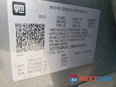 Zdjęcie 13 z 13 samochodu: 2021 CADILLAC ESCALADE ESV PREMIUM LUXURY VIN:1GYS4KKL7MR364475 - miniatura