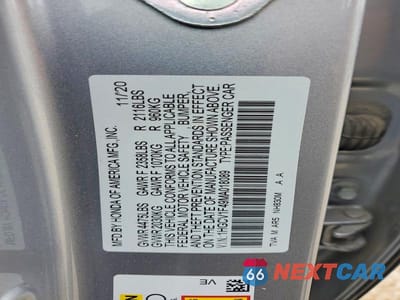 Zdjęcie 12 z 12 samochodu: 2021 HONDA ACCORD SPORT SE VIN:1HGCV1F49MA018089 - miniatura