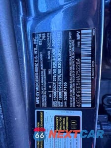 Zdjęcie 10 z 10 samochodu: 2017 MERCEDES-BENZ GLS 450 4MATIC VIN:4JGDF6EE5HA752284 - miniatura