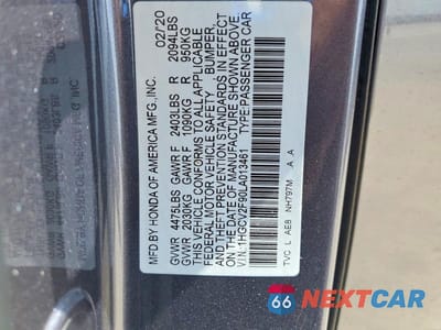 Zdjęcie 13 z 13 samochodu: 2020 HONDA ACCORD TOURING VIN:1HGCV2F90LA013461 - miniatura