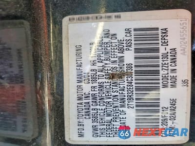 Zdjęcie 12 z 12 samochodu: 2004 TOYOTA COROLLA S VIN:2T1BR32E84C307386 - miniatura