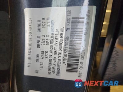Zdjęcie 12 z 12 samochodu: 2024 MAZDA 3 PREFERRED VIN:JM1BPBLM2R1709986 - miniatura