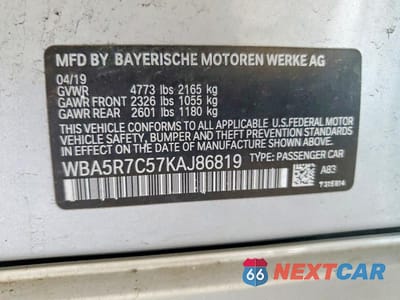 Zdjęcie 12 z 12 samochodu: 2019 BMW 330XI VIN:WBA5R7C57KAJ86819 - miniatura