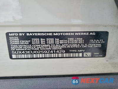 Zdjęcie 14 z 14 samochodu: 2025 BMW X5 XDRIVE50E VIN:5UX43EU02S9Z41429 - miniatura