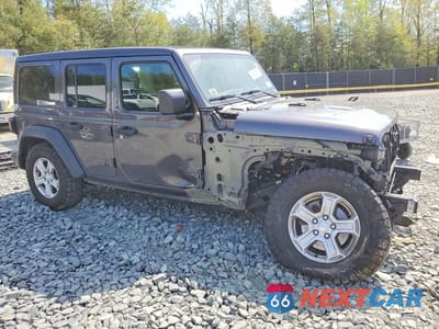 Czwarte zdjęcie samochodu z boku: 2021 JEEP WRANGLER UNLIMITED SPORT VIN:1C4HJXDN5MW582016 - miniatura
