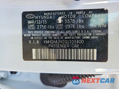 Zdjęcie 12 z 12 samochodu: 2016 HYUNDAI EQUUS SIGNATURE VIN:KMHGH4JH2GU101400 - miniatura