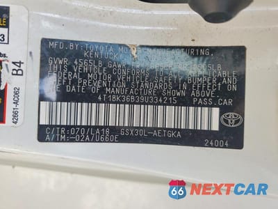 Zdjęcie 12 z 12 samochodu: 2009 TOYOTA AVALON XLS VIN:4T1BK36B39U334215 - miniatura