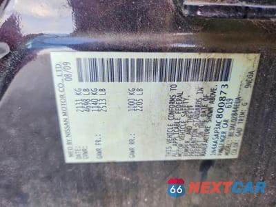 Zdjęcie 12 z 12 samochodu: 2010 NISS MAXIMA 3.5 S VIN:1N4AA5AP3AC800873 - miniatura