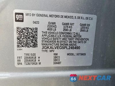 Zdjęcie 14 z 14 samochodu: 2023 GMC TERRAIN SLT VIN:3GKALVEG5PL245490 - miniatura