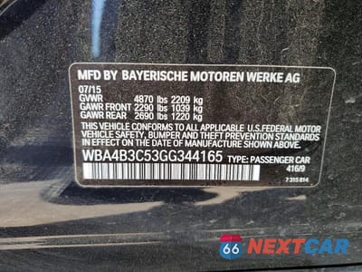 Zdjęcie 12 z 12 samochodu: 2016 BMW 435 XI GRAN COUPE VIN:WBA4B3C53GG344165 - miniatura
