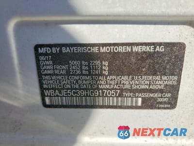 Zdjęcie 12 z 12 samochodu: 2017 BMW 540 I VIN:WBAJE5C39HG917057 - miniatura