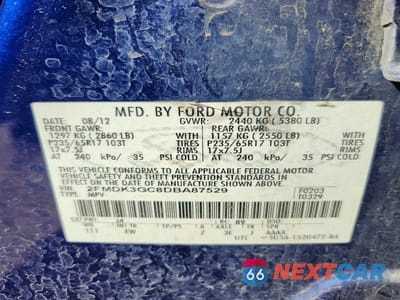 Zdjęcie 13 z 13 samochodu: 2013 FORD EDGE SE VIN:2FMDK3GC8DBA87529 - miniatura
