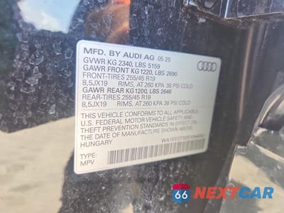 Zdjęcie 12 z 12 samochodu: 2025 AUDI Q3 PREMIUM PLUS S LINE 45 VIN:WA1EECF32S1094092 - miniatura