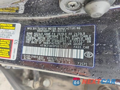 Zdjęcie 12 z 12 samochodu: 2023 TOYOTA CAMRY HYBRID XSE VIN:4T1K31AK0PU612137 - miniatura