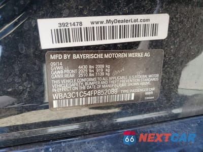 Zdjęcie 12 z 12 samochodu: 2015 BMW 328 I SULEV VIN:WBA3C1C54FP852088 - miniatura