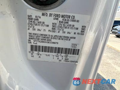 Zdjęcie 10 z 10 samochodu: 2016 FORD F250 SUPER DUTY VIN:1FT7X2B6XGEC08875 - miniatura