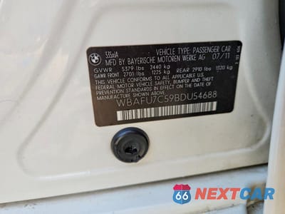 Zdjęcie 12 z 12 samochodu: 2011 BMW 535 XI VIN:WBAFU7C59BDU54688 - miniatura