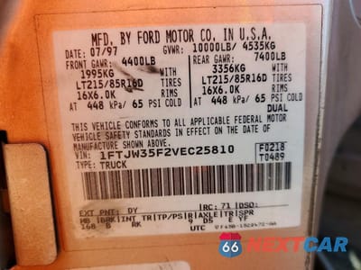 Zdjęcie 13 z 13 samochodu: 1997 FORD F350 FLATBED TRUCK VIN:1FTJW35F2VEC25810 - miniatura