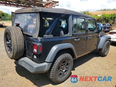 Trzecie zdjęcie samochodu z tyłu: 2023 JEEP WRANGLER SPORT VIN:1C4HJXDG7PW701285 - miniatura