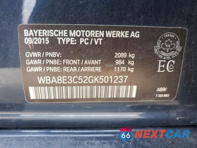 Zdjęcie 12 z 12 samochodu: 2016 BMW 328 XI SULEV VIN:WBA8E3C52GK501237 - miniatura