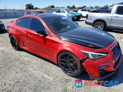 Czwarte zdjęcie samochodu z boku: 2019 INFINITI Q50 RED SPORT 400 VIN:JN1FV7AP0KM760816 - miniatura