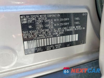 Zdjęcie 12 z 12 samochodu: 2021 TOYOTA VENZA XLE VIN:JTEAAAAH9MJ046045 - miniatura