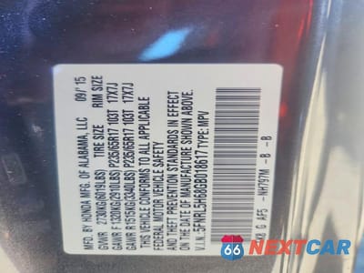 Zdjęcie 14 z 14 samochodu: 2016 HONDA ODYSSEY EXL VIN:5FNRL5H68GB018617 - miniatura