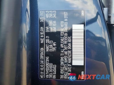 Zdjęcie 13 z 13 samochodu: 2022 VOLVO XC40 T5 MOMENTUM VIN:YV4162UK0N2739145 - miniatura