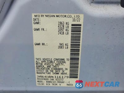 Zdjęcie 13 z 13 samochodu: 2023 NISSAN ALTIMA SR VIN:1N4BL4CV8PN316179 - miniatura