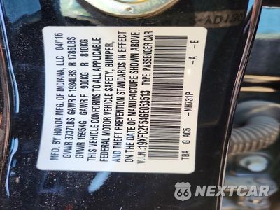 Zdjęcie 25 z 26 samochodu: 2016 HONDA CIVIC VIN:19XFC2F54GE053513 - miniatura