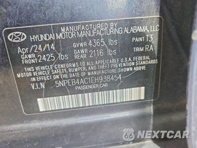 Zdjęcie 12 z 12 samochodu: 2014 HYUNDAI SONATA GLS VIN:5NPEB4AC1EH938454 - miniatura