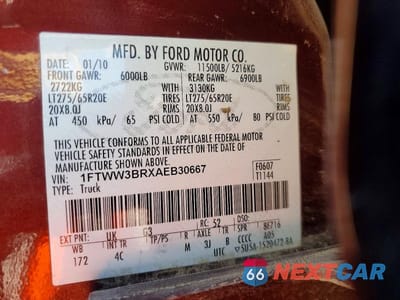 Zdjęcie 13 z 13 samochodu: 2010 FORD F350 SUPER DUTY VIN:1FTWW3BRXAEB30667 - miniatura