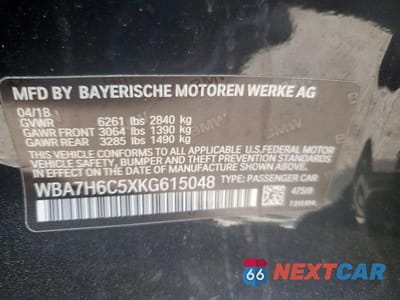 Zdjęcie 12 z 12 samochodu: 2019 BMW M760 XI VIN:WBA7H6C5XKG615048 - miniatura
