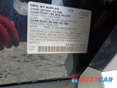 Zdjęcie 13 z 13 samochodu: 2019 AUDI Q5 PREMIUM PLUS VIN:WA1BNAFY6K2032952 - miniatura