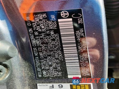 Zdjęcie 12 z 12 samochodu: 2016 TOYOTA PRIUS FOUR VIN:JTDKARFU7G3503635 - miniatura