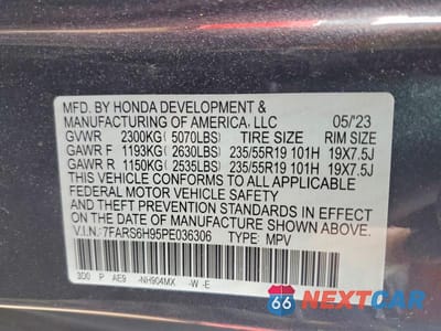 Zdjęcie 12 z 12 samochodu: 2023 HONDA CR-V SPORT TOURING VIN:7FARS6H95PE036306 - miniatura